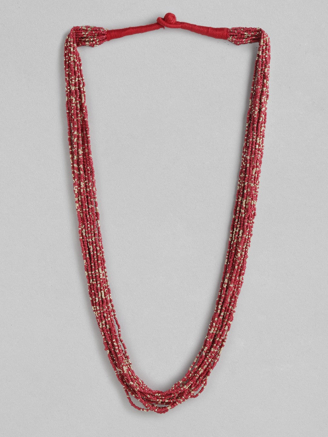 RICHEERA Artificial Red Beads Studded Necklace