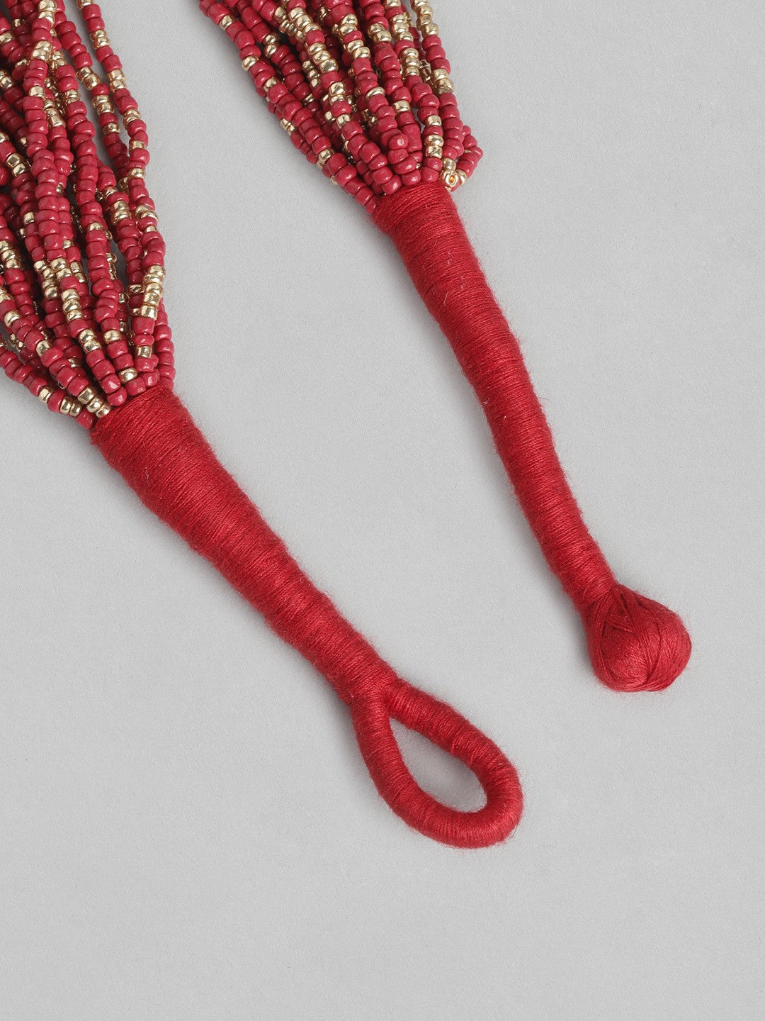 RICHEERA Artificial Red Beads Studded Necklace