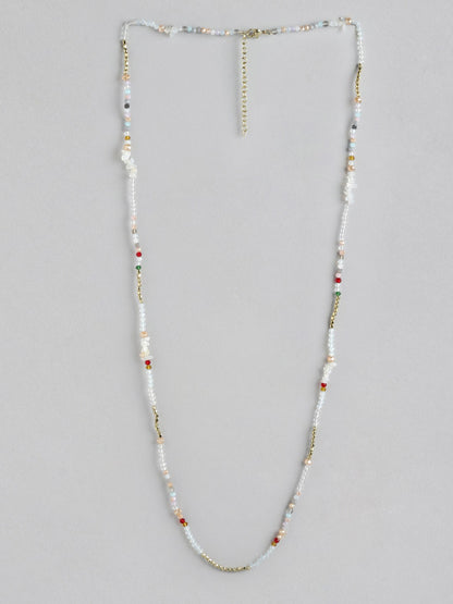 RICHEERA Gold-Plated Multicolor Beaded Necklace