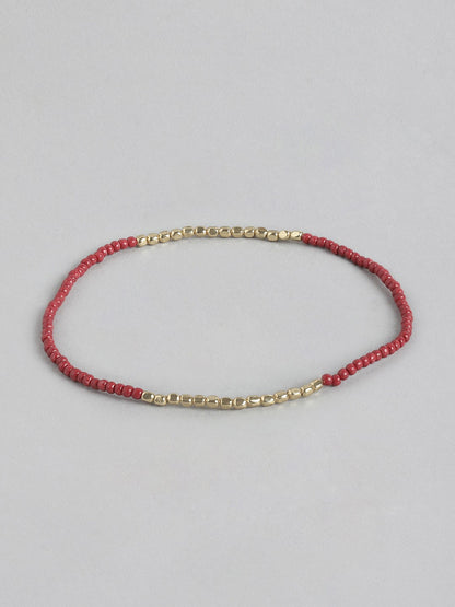 RICHEERA Women Gold-Plated Red Armlet Bracelet