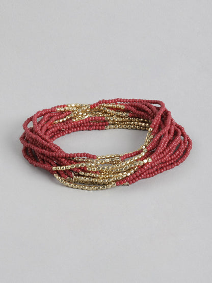 RICHEERA Women Gold-Plated Red Armlet Bracelet