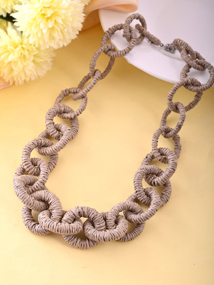 RICHEERA Grey Chain Link  Necklace