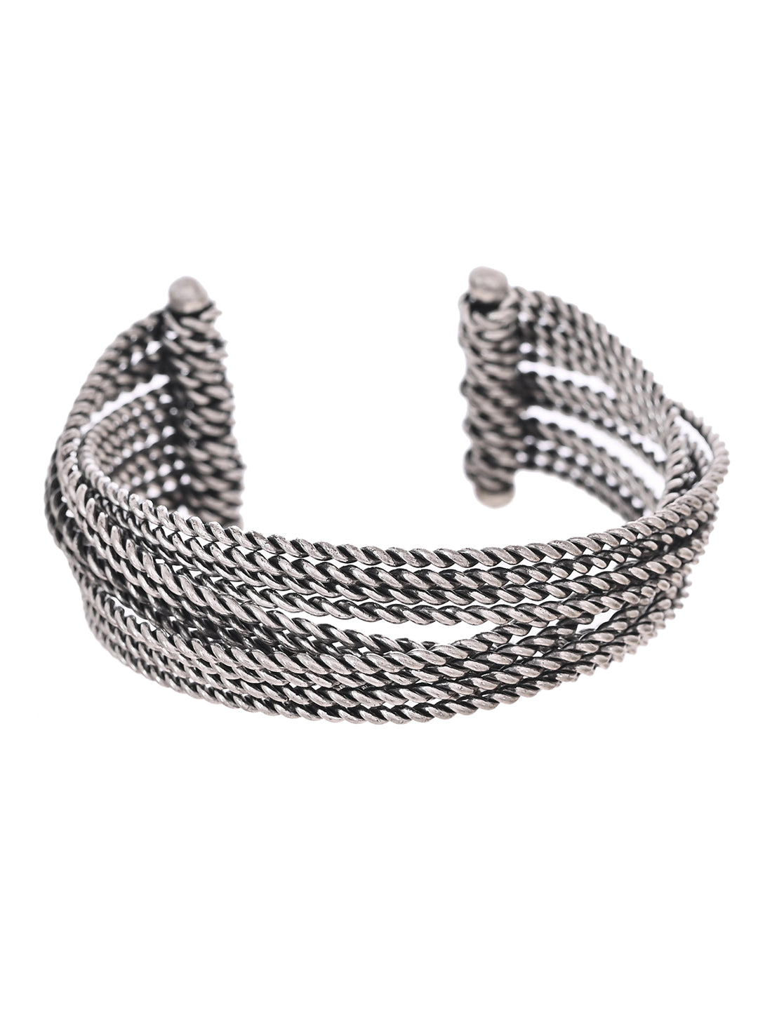 RICHEERA Women Silver-Plated Cuff Bracelet