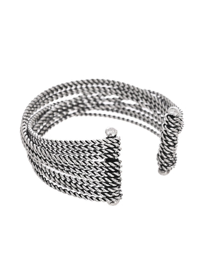 RICHEERA Women Silver-Plated Cuff Bracelet