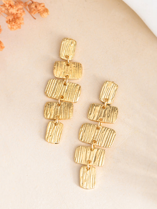 RICHEERA  Gold-plated Contemporary Drop Earrings