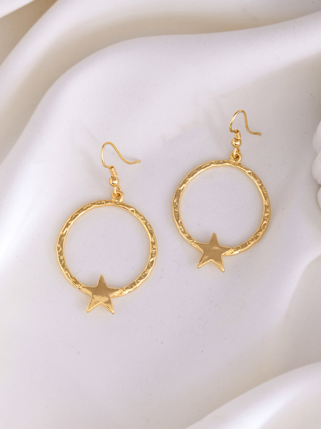 RICHEERA Gold-plated Contemporary Drop Earrings