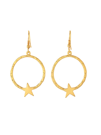 RICHEERA Gold-plated Contemporary Drop Earrings