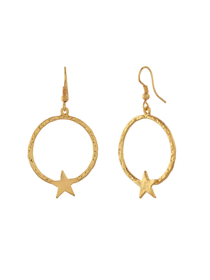 RICHEERA Gold-plated Contemporary Drop Earrings