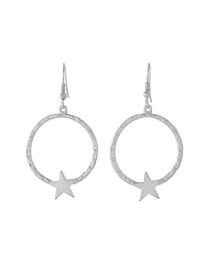 RICHEERA Silver-plated Contemporary Drop Earrings