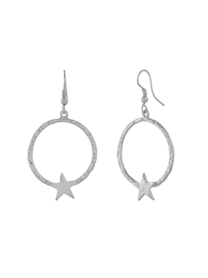 RICHEERA Silver-plated Contemporary Drop Earrings