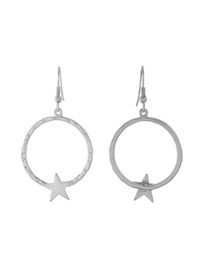 RICHEERA Silver-plated Contemporary Drop Earrings