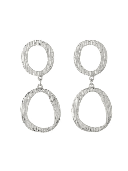 RICHEERA Silver-plated Contemporary Drop Earrings