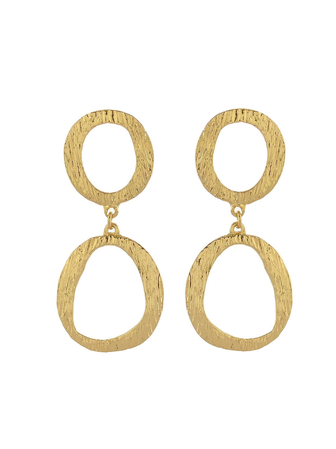 RICHEERA Gold-plated Contemporary Drop Earrings