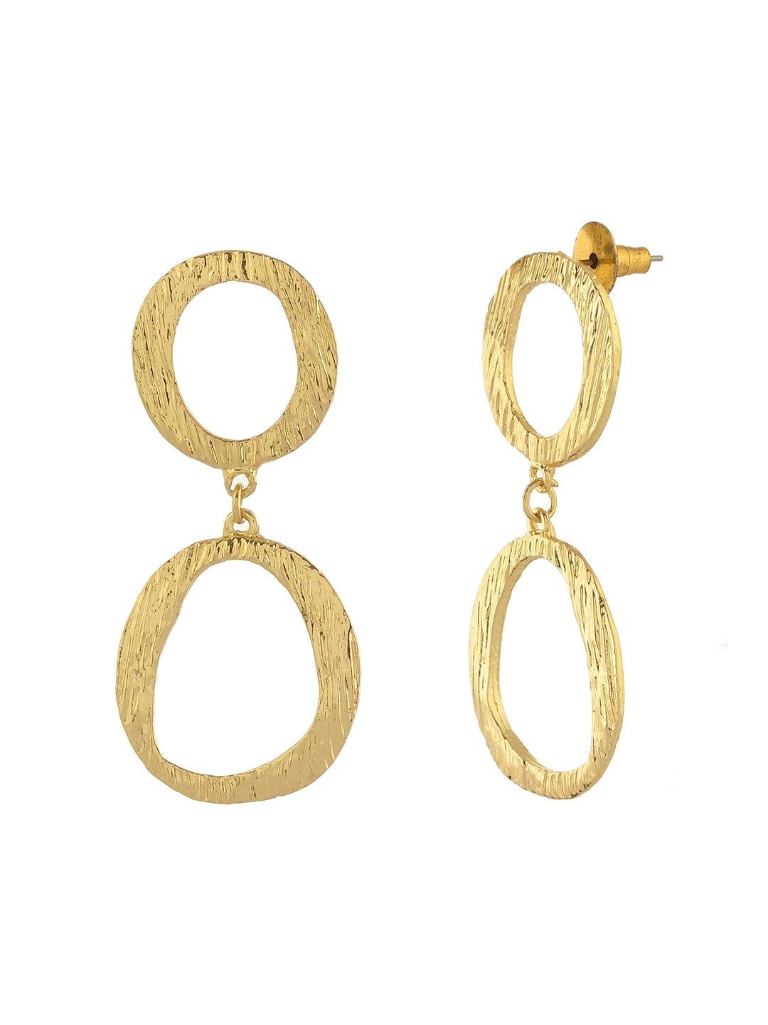 RICHEERA Gold-plated Contemporary Drop Earrings