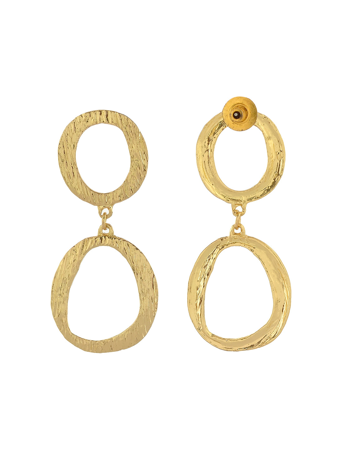 RICHEERA Gold-plated Contemporary Drop Earrings