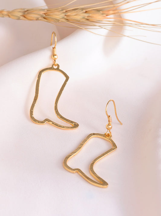 RICHEERA Gold-plated Contemporary Drop Earrings