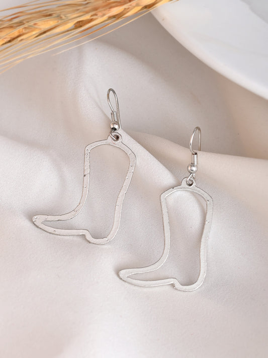 RICHEERA Silver Contemporary Drop Earrings