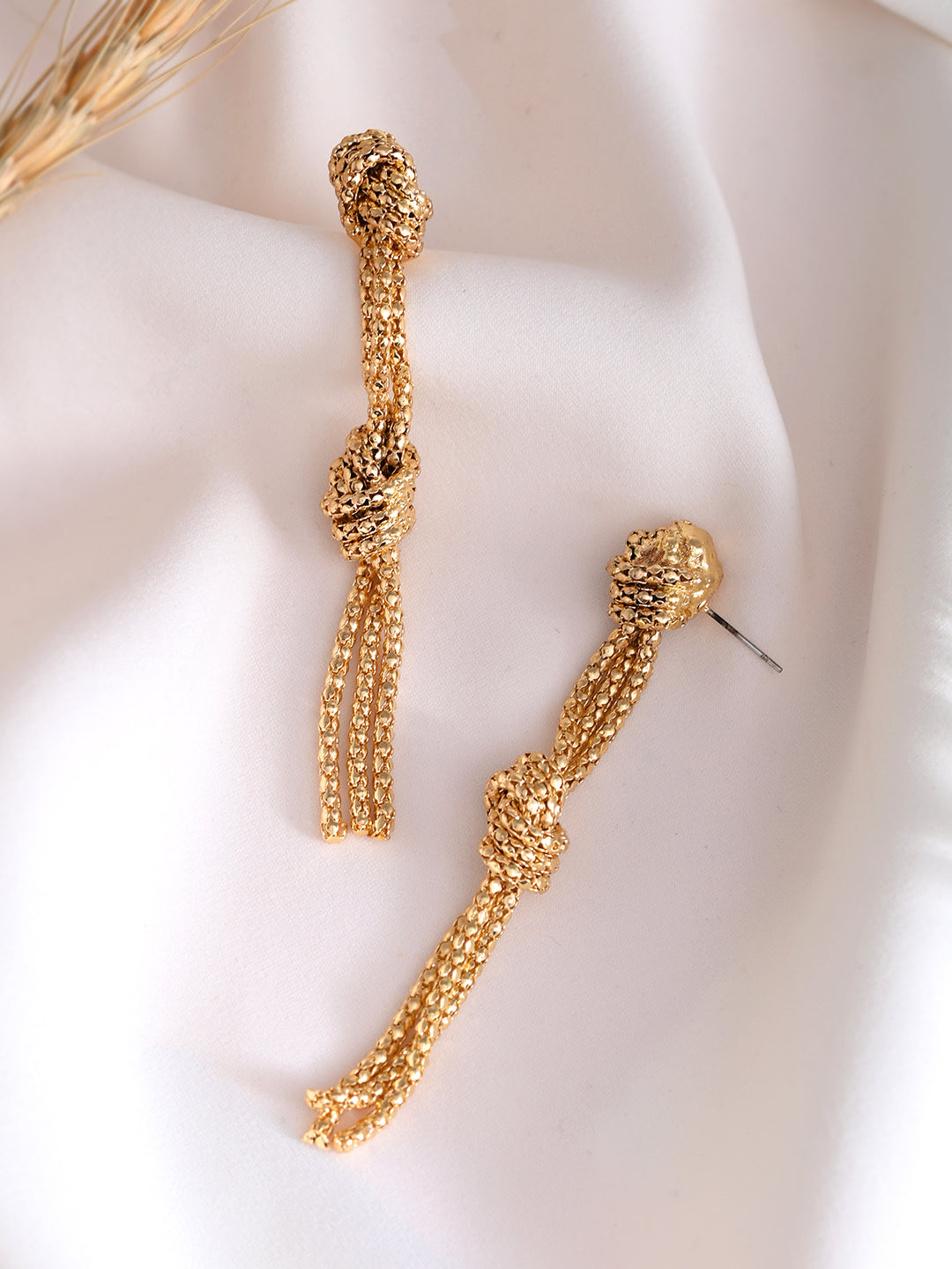 RICHEERA Gold-plated Contemporary Drop Earrings