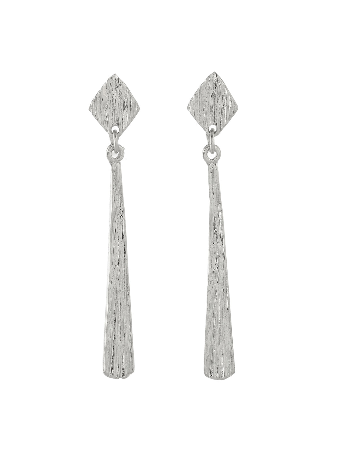 RICHEERA Silver-plated  Contemporary Drop Earrings