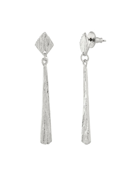 RICHEERA Silver-plated  Contemporary Drop Earrings