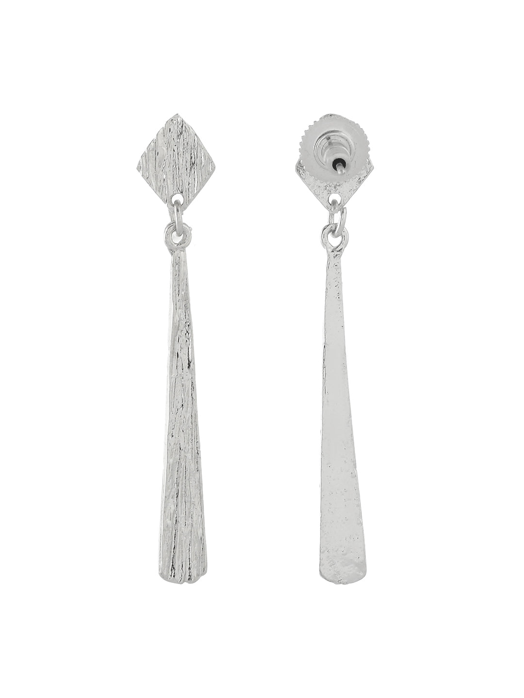 RICHEERA Silver-plated  Contemporary Drop Earrings