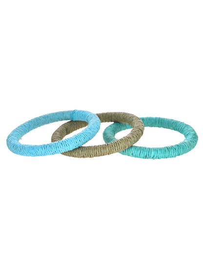 RICHEERA Set Of 3 Beaded Ring Bracelets