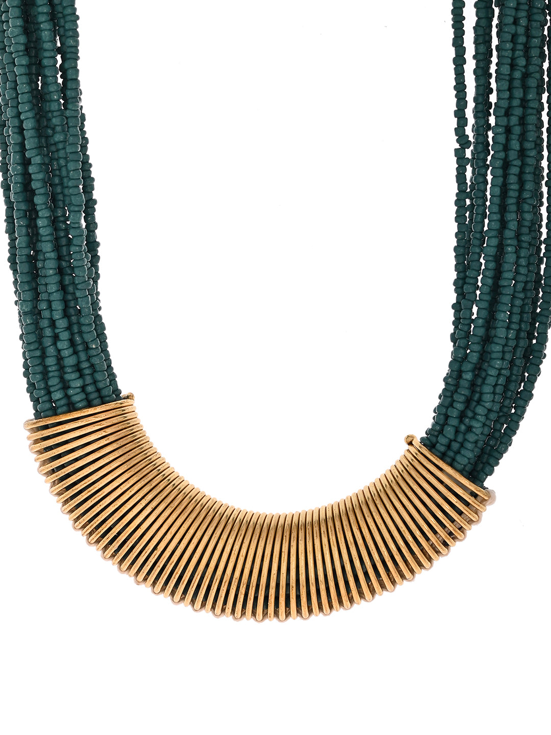 RICHEERA Gold-Plated Beaded Layered Necklace