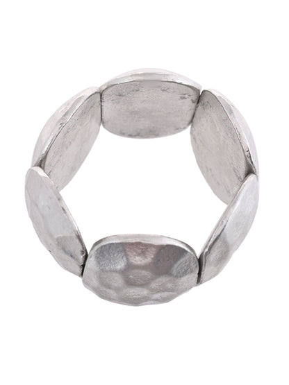 RICHEERA Women Silver-Plated Cuff Bracelet - Richeera