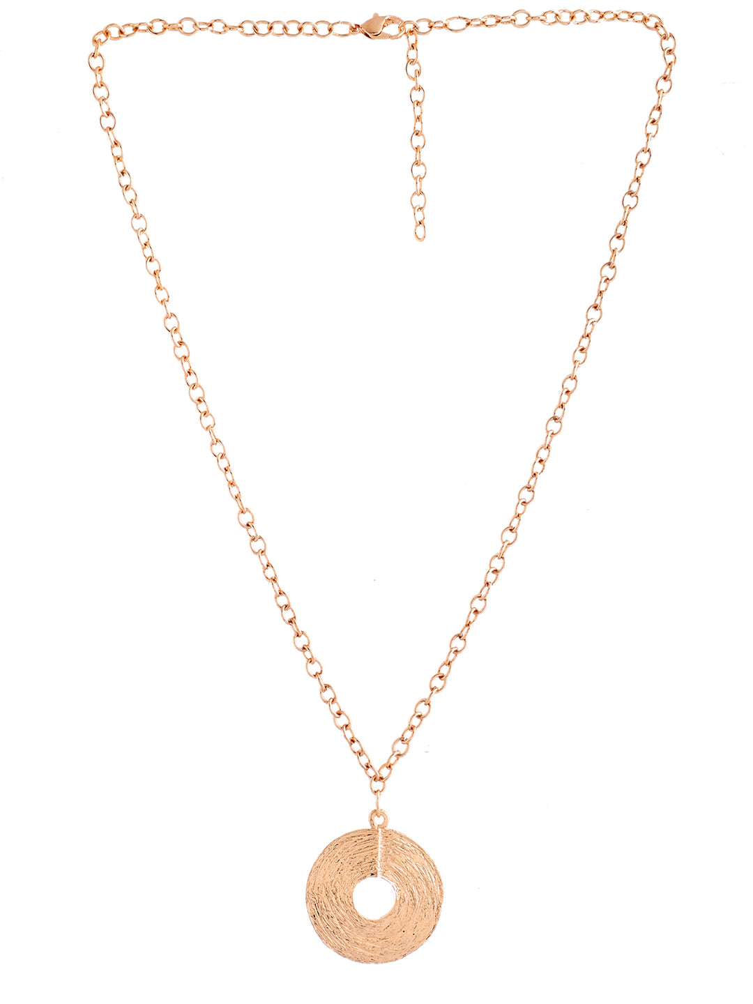 RICHEERA Gold-Plated Round Shape Pendent Necklace - Richeera