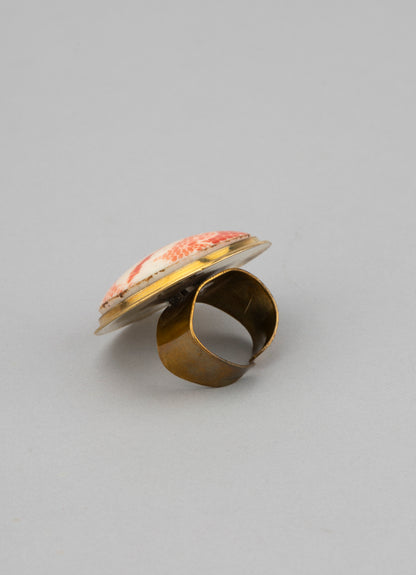 Gold Plated Brass Women Rising Sun Ring