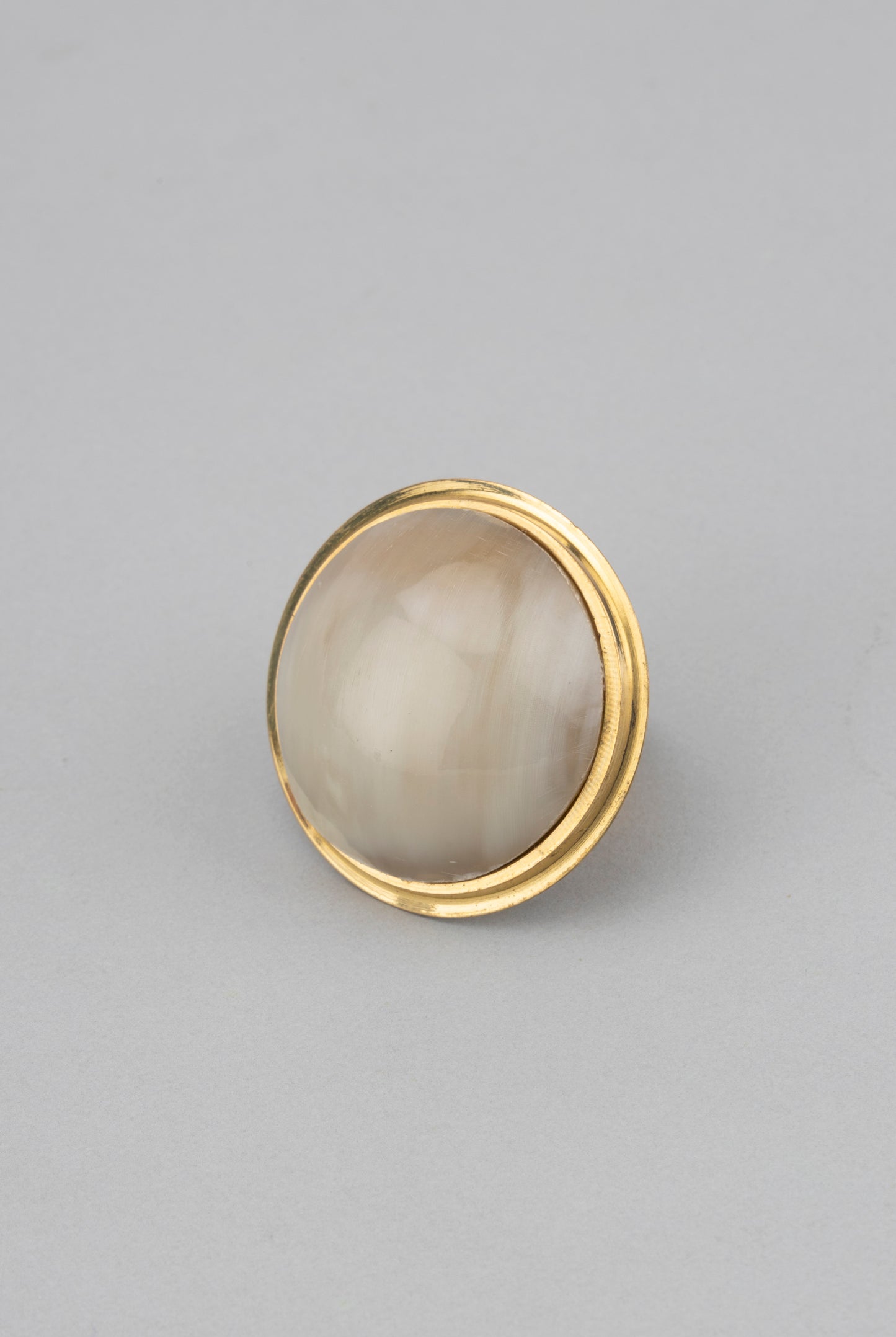 Gold Plated White Stone Studded Ring