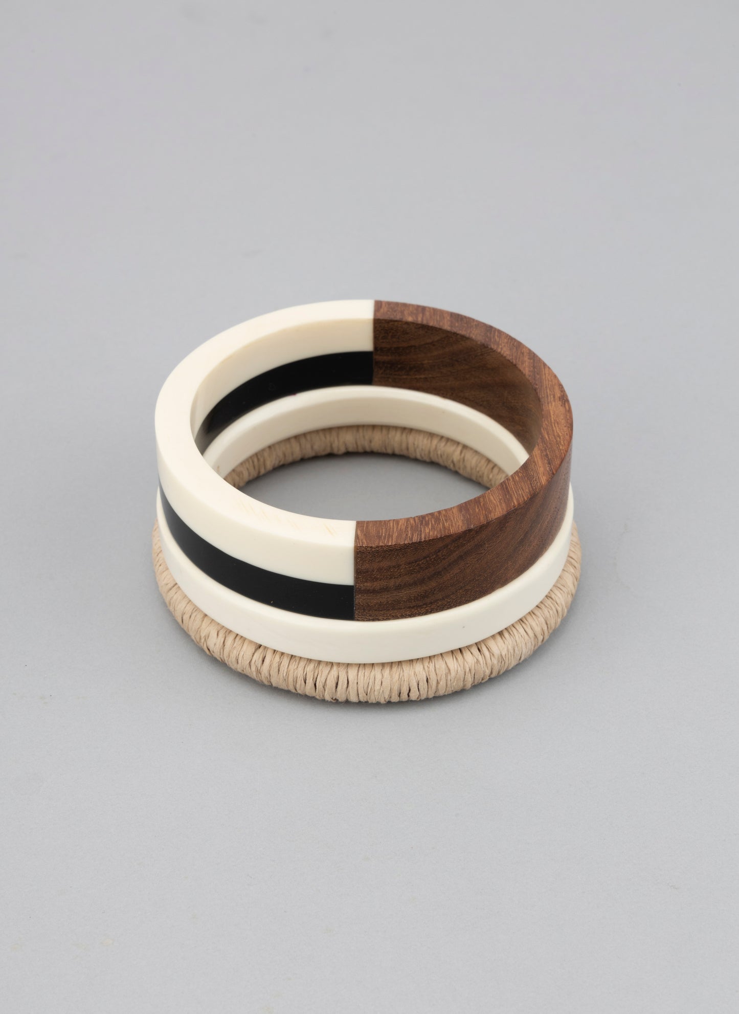 RICHEERA Set Of 3 Wooden Bangles