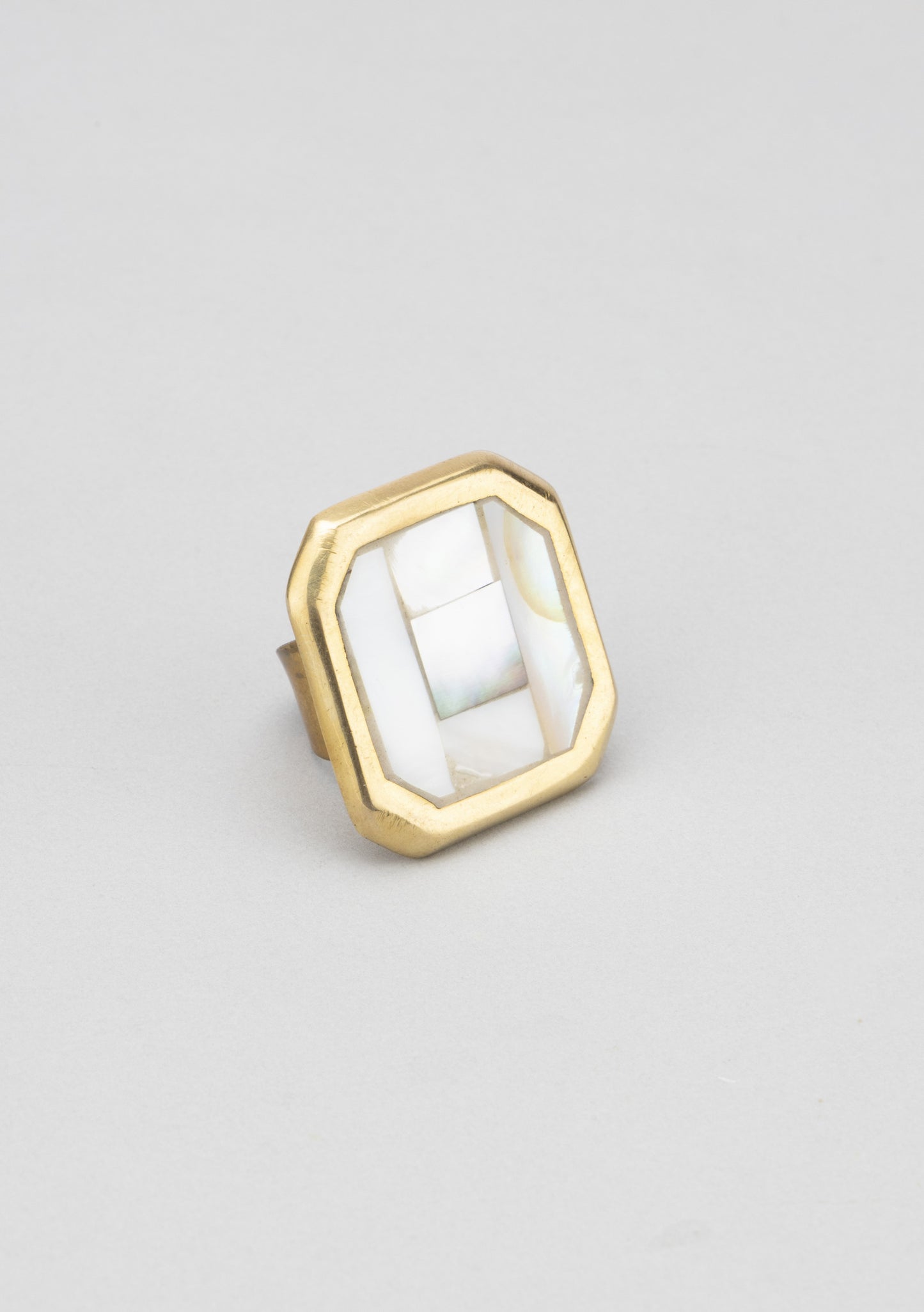 Gold Plated Off White Ring