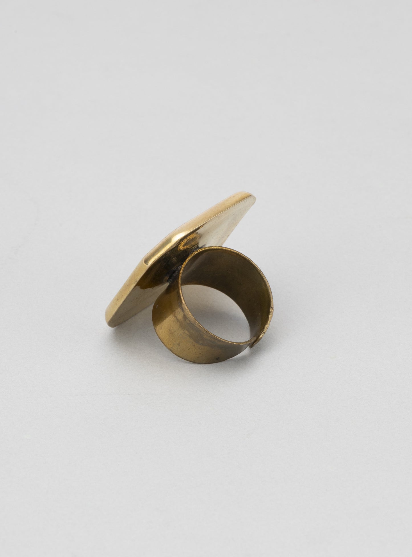 Gold Plated Off White Ring