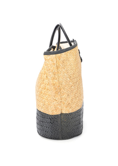 BASKET WEAVE PATTERN HAND BAG