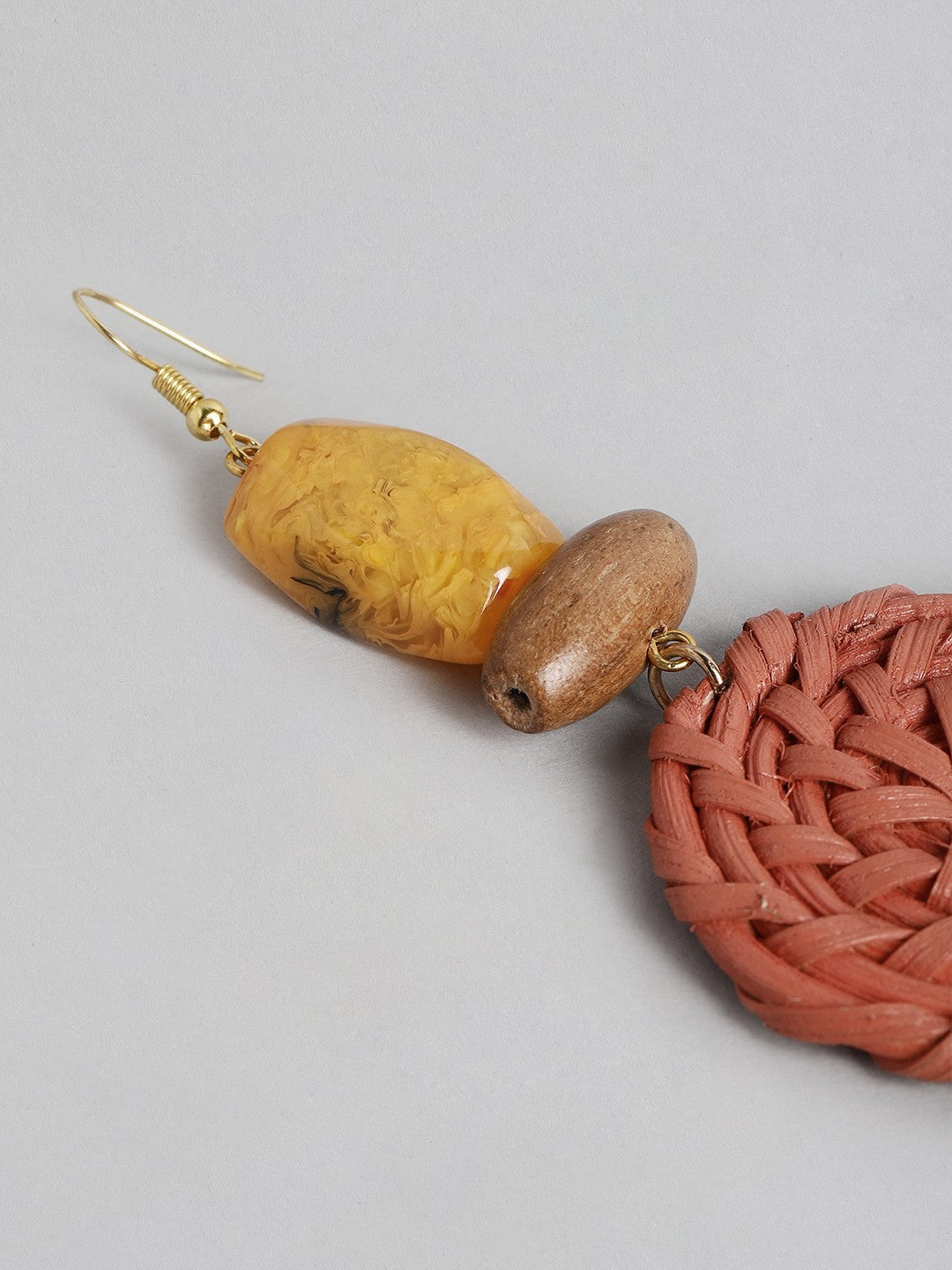 Rust Circular Drop Earrings