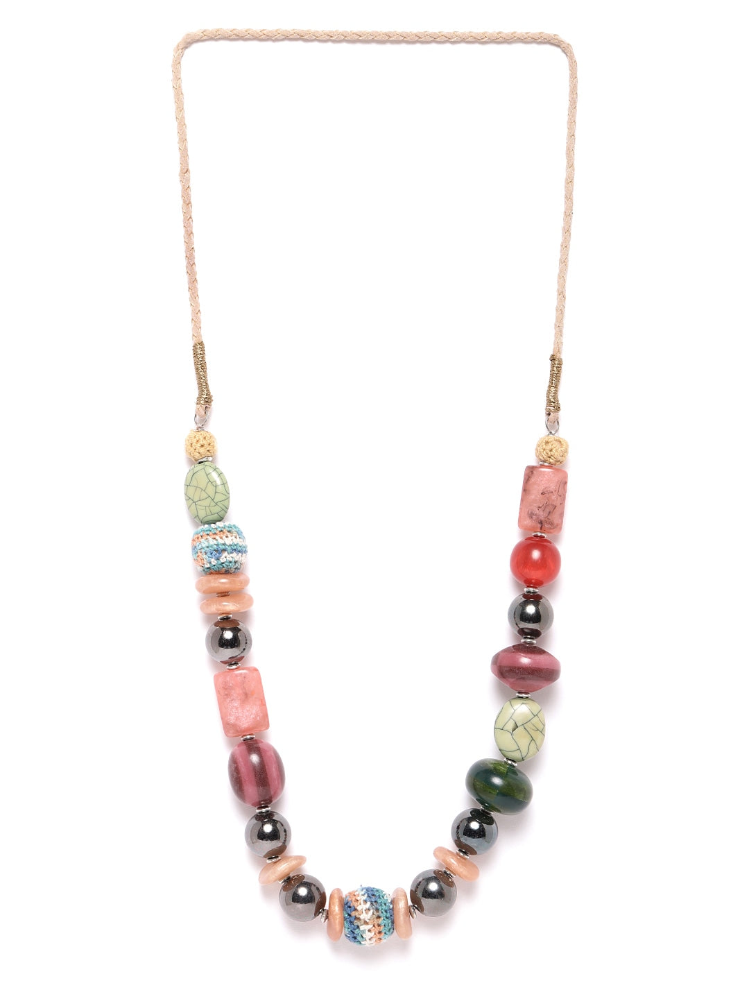 Women Multicoloured Silver-Plated Artificial Beaded Necklace