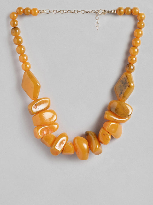 RICHEERA Mustard Beaded Necklace