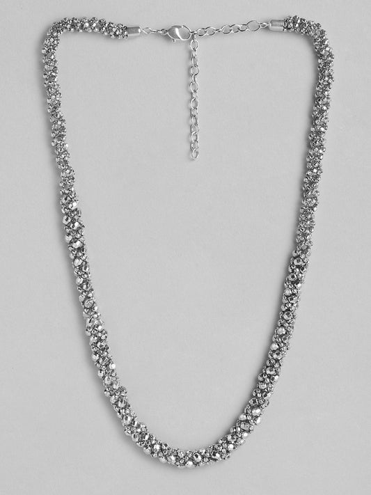 Brass Silver-Plated Necklace