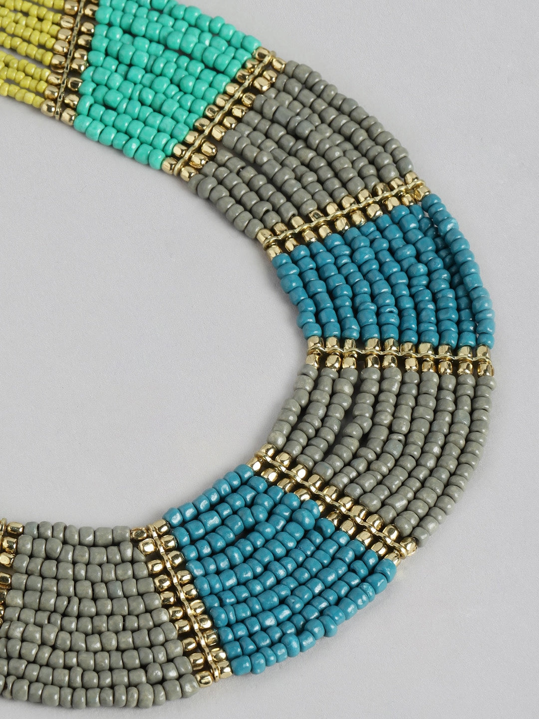 Bold Chunky Teal Green Oversized Heavy Coral Statement Necklace - Ruby Lane