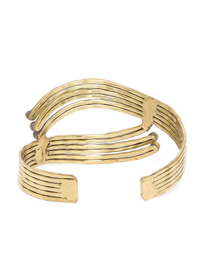 RICHEERA Antique Gold-Plated Cuff Bracelet