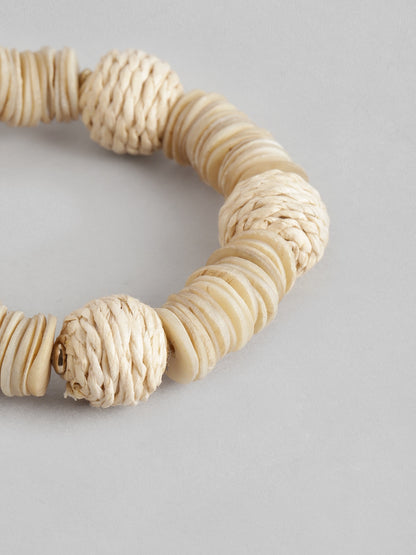 Women Beige Elasticated Bracelet