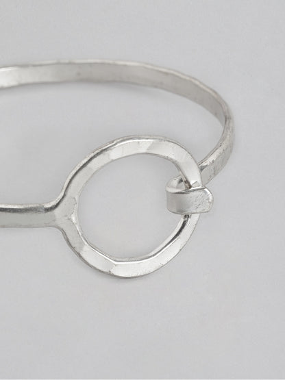 Women Silver-Toned Ring Bracelet