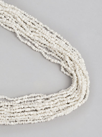 White Layered Necklace