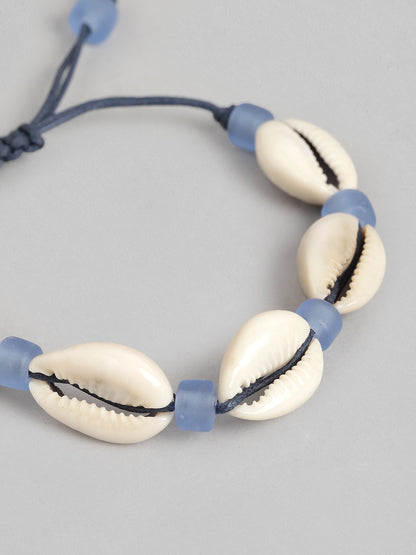 Women Blue & White Wraparound Bracelet