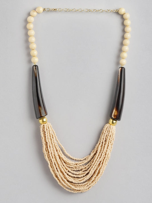 Brown & Beige Layered Necklace