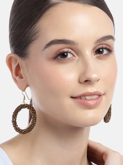 Gold-Plated Circular Hoop Earrings