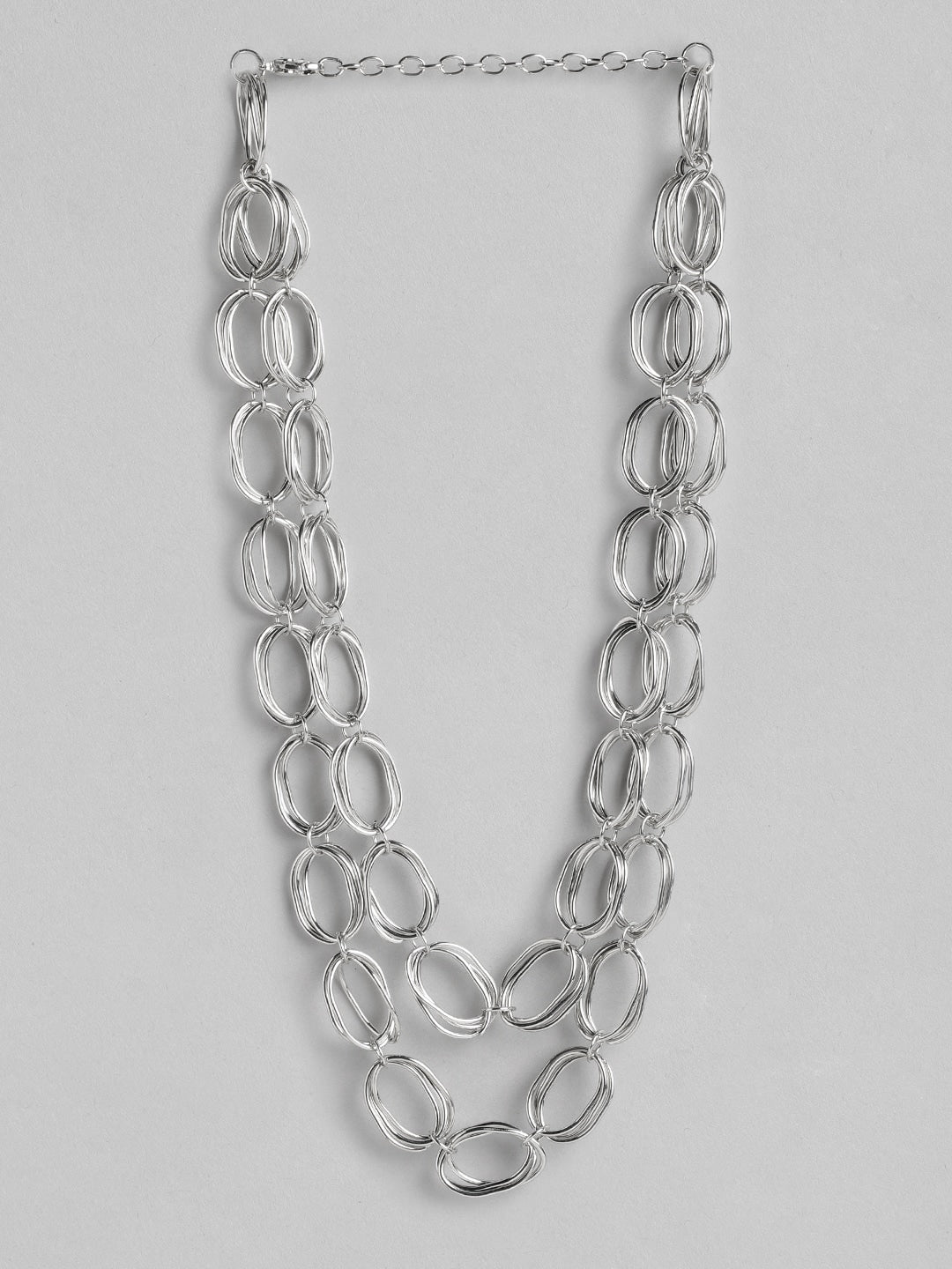 RICHEERA Brass Silver-Plated Necklace