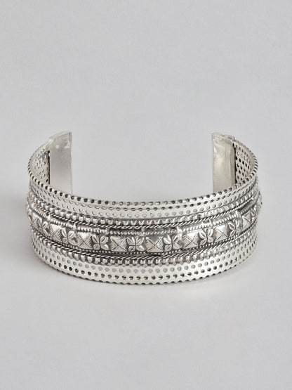 RICHEERA Silver-Plated Cuff Bracelet