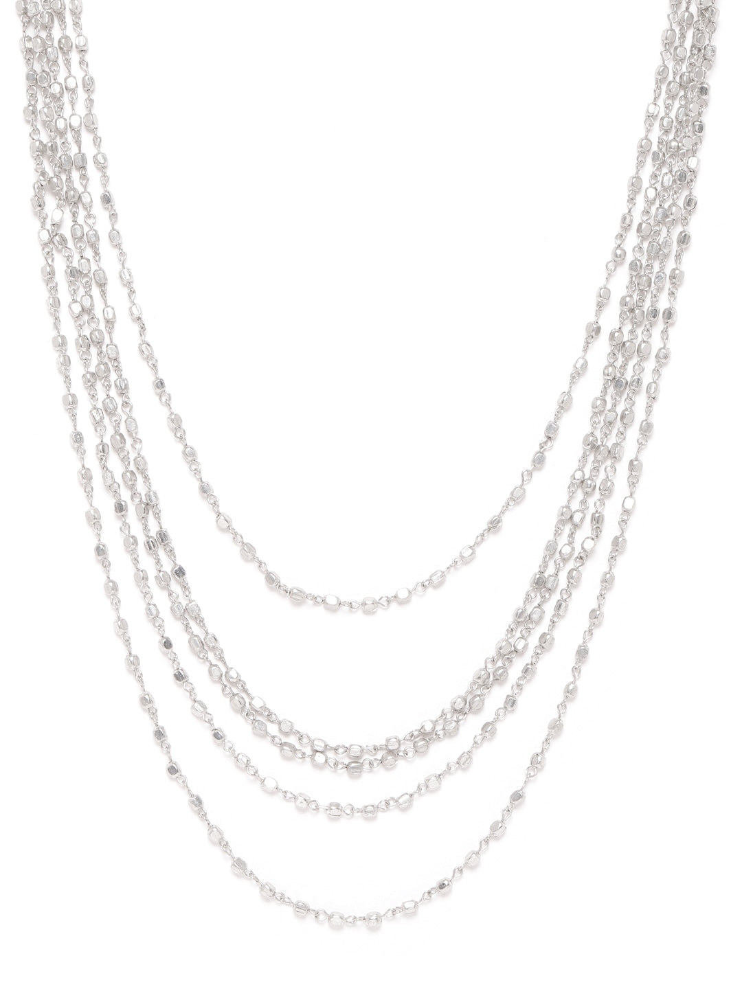 Silver-Plated Layered Necklace